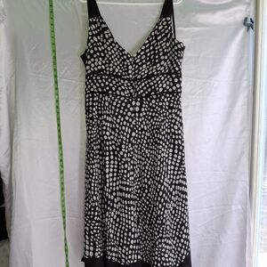 Evan Picone Black and White Polka Dot Dress